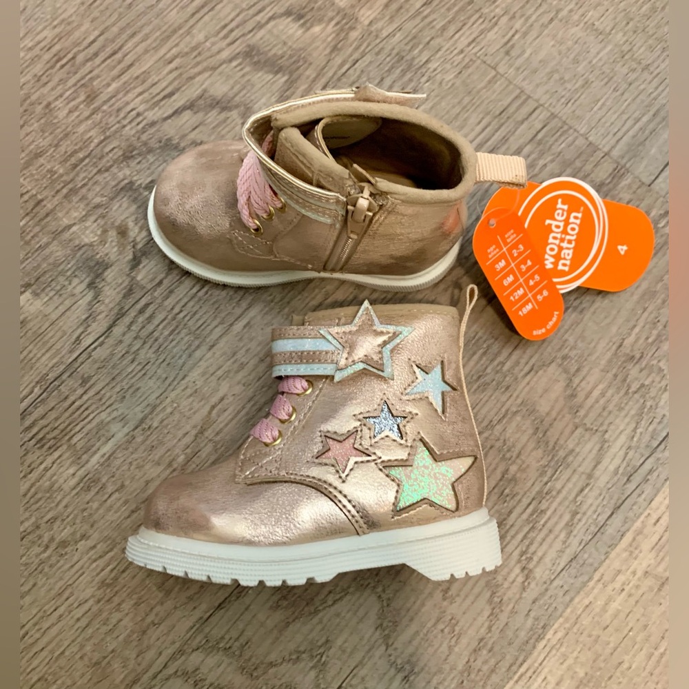 Wonder Nation Toddler Gold Star Boots